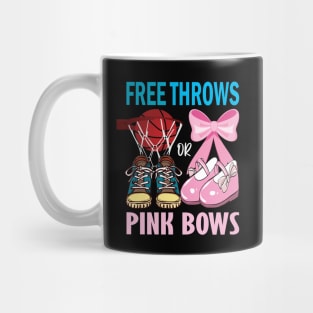 Free throws or pink bows basketball gender reveal gift... Mug